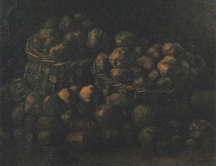 Vincent Van Gogh Still life basket with two potato-baskets